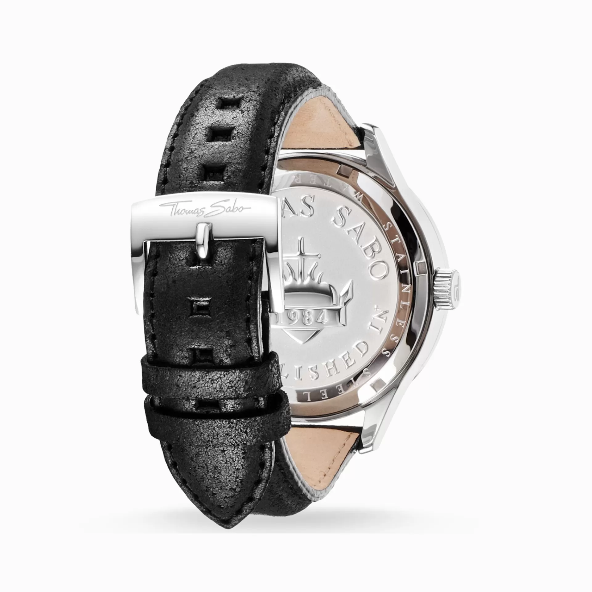 THOMAS SABO Klockor | Klockor för män<HERRKLOCKA REBEL ICON svart, silverfargad