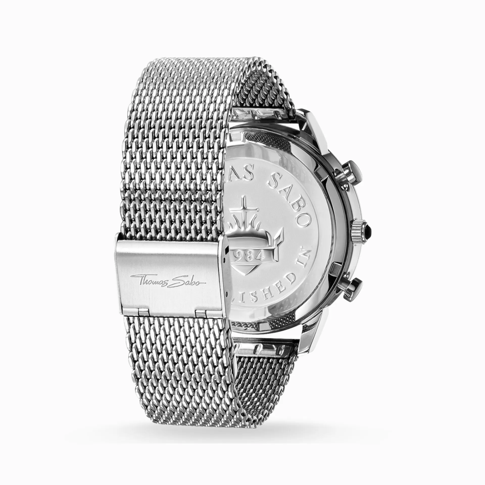 THOMAS SABO Klockor | Klockor för män<HERRKLOCKA REBEL SPIRIT CHRONO silverfargad, svart