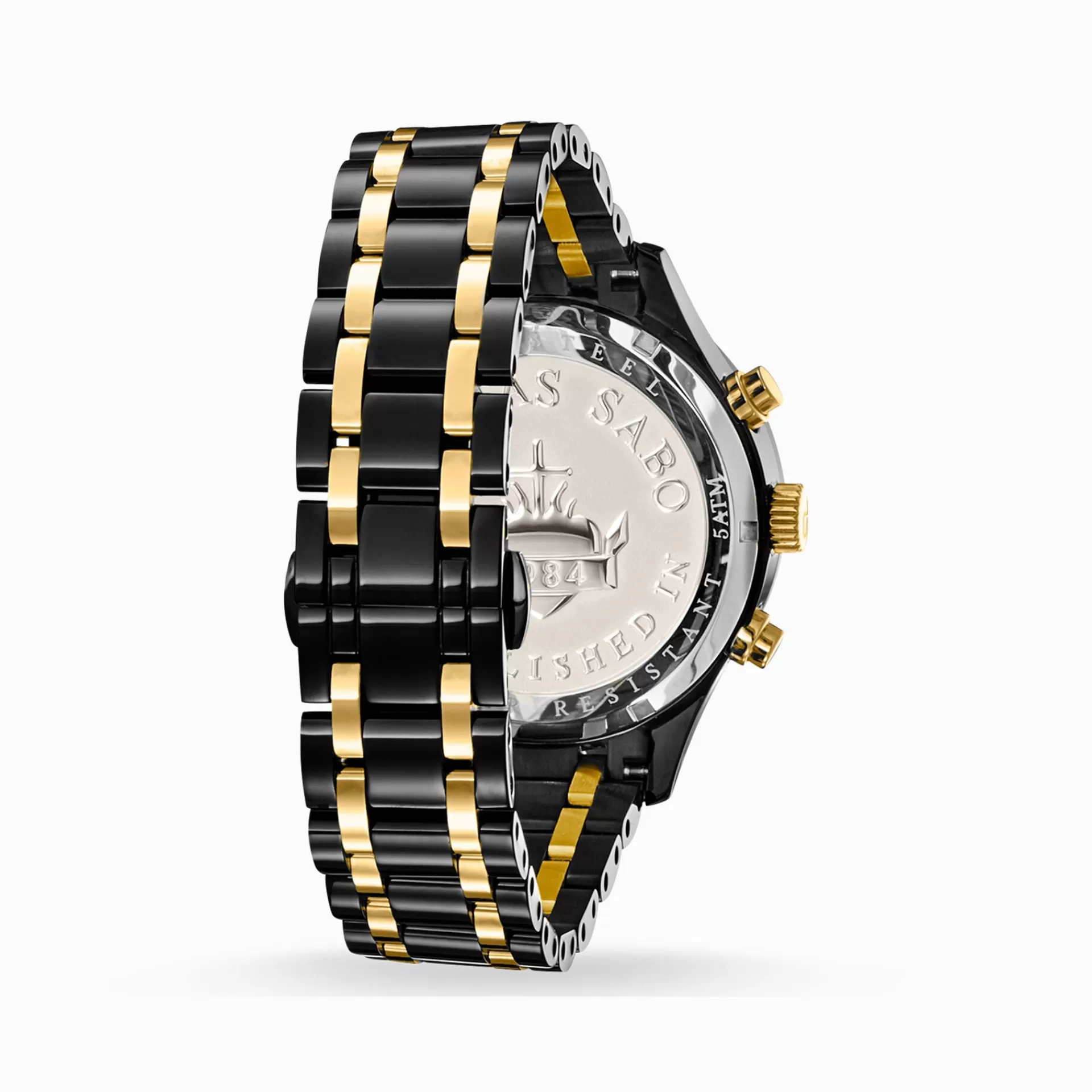 THOMAS SABO 18K plätering | Klockor<HERRKLOCKA REBEL URBAN gult guldfargad, svart