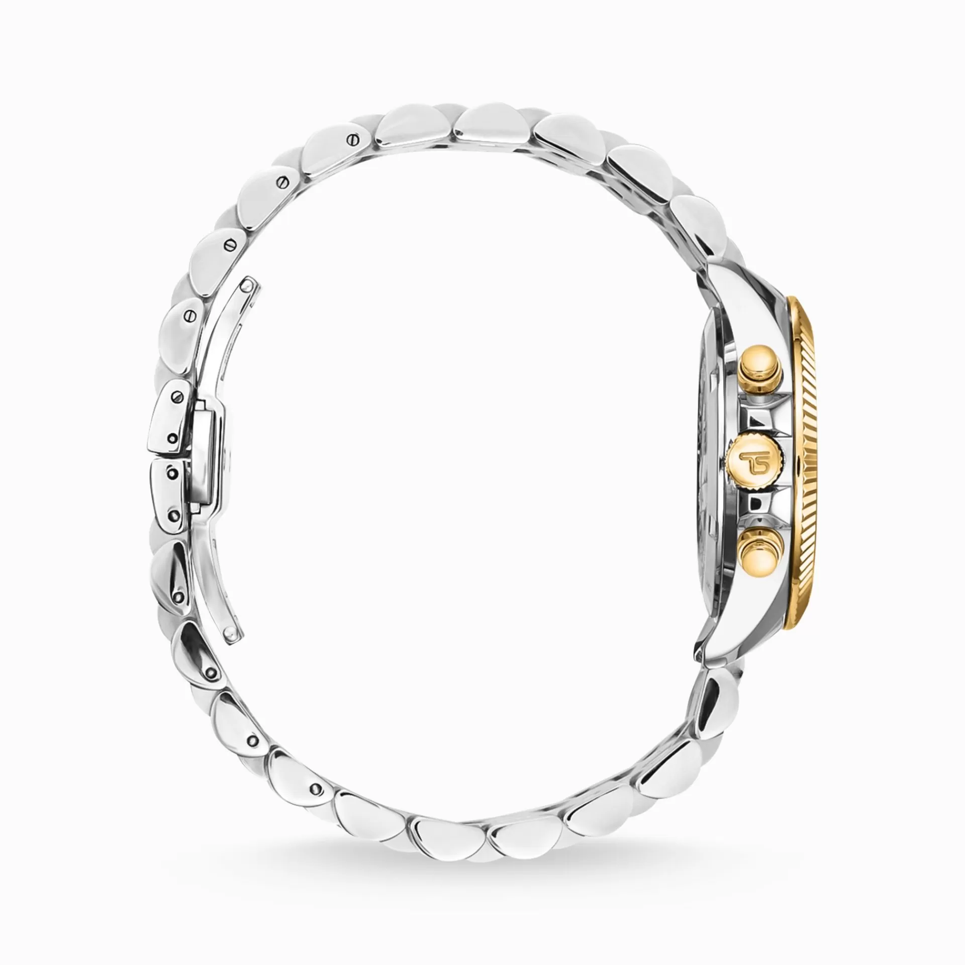 THOMAS SABO Klockor | Klockor för damer<KLOCKA DIVINE CHRONO I GUL GULDF&AUML;RG MED SVART URTAVLA silverfargad, gult guldfargad, svart, vit