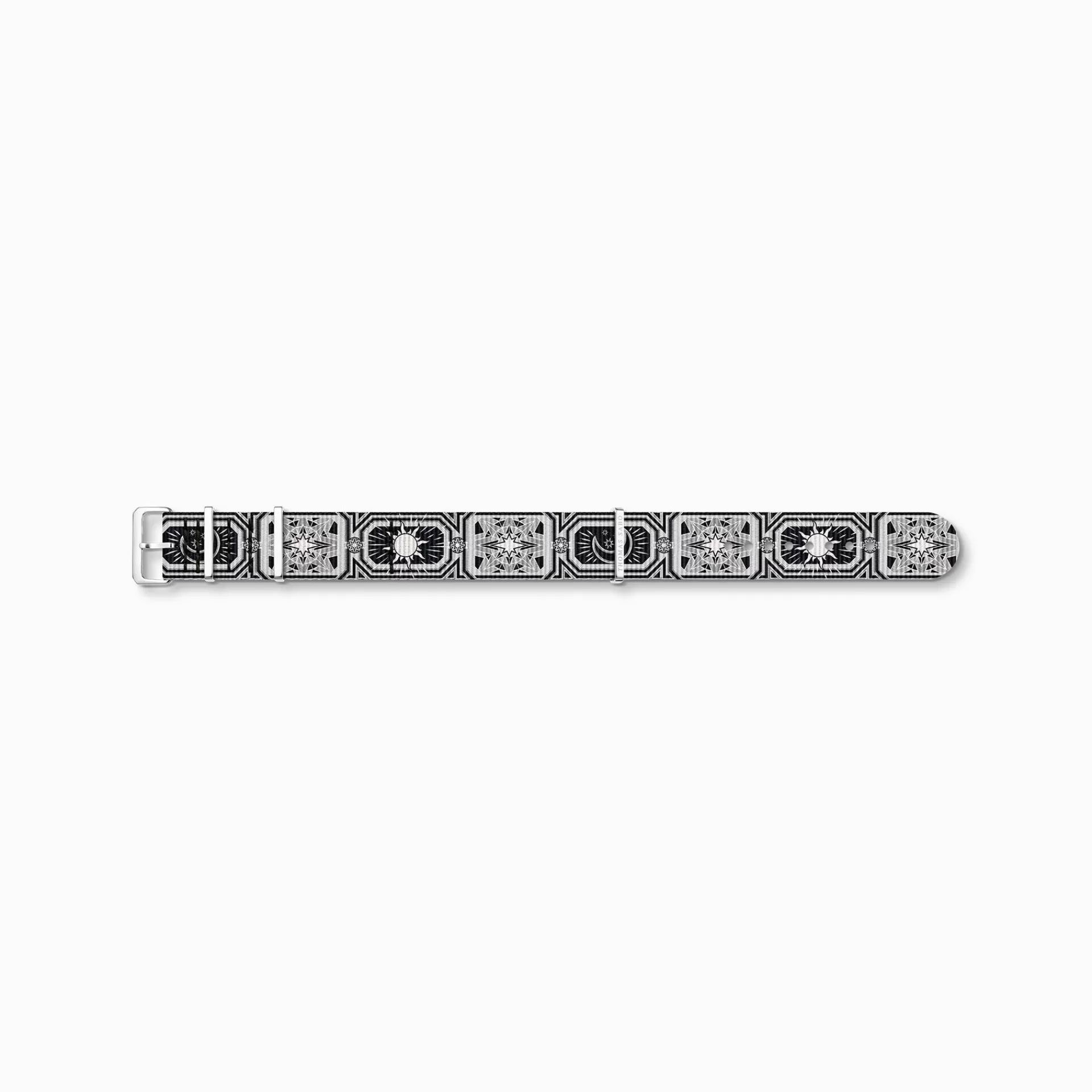 THOMAS SABO Klockor | Klockor för damer<KLOCKARMBAND CODE TS NATO SVART NATTHIMMEL svart, silverfargad, vit, grå