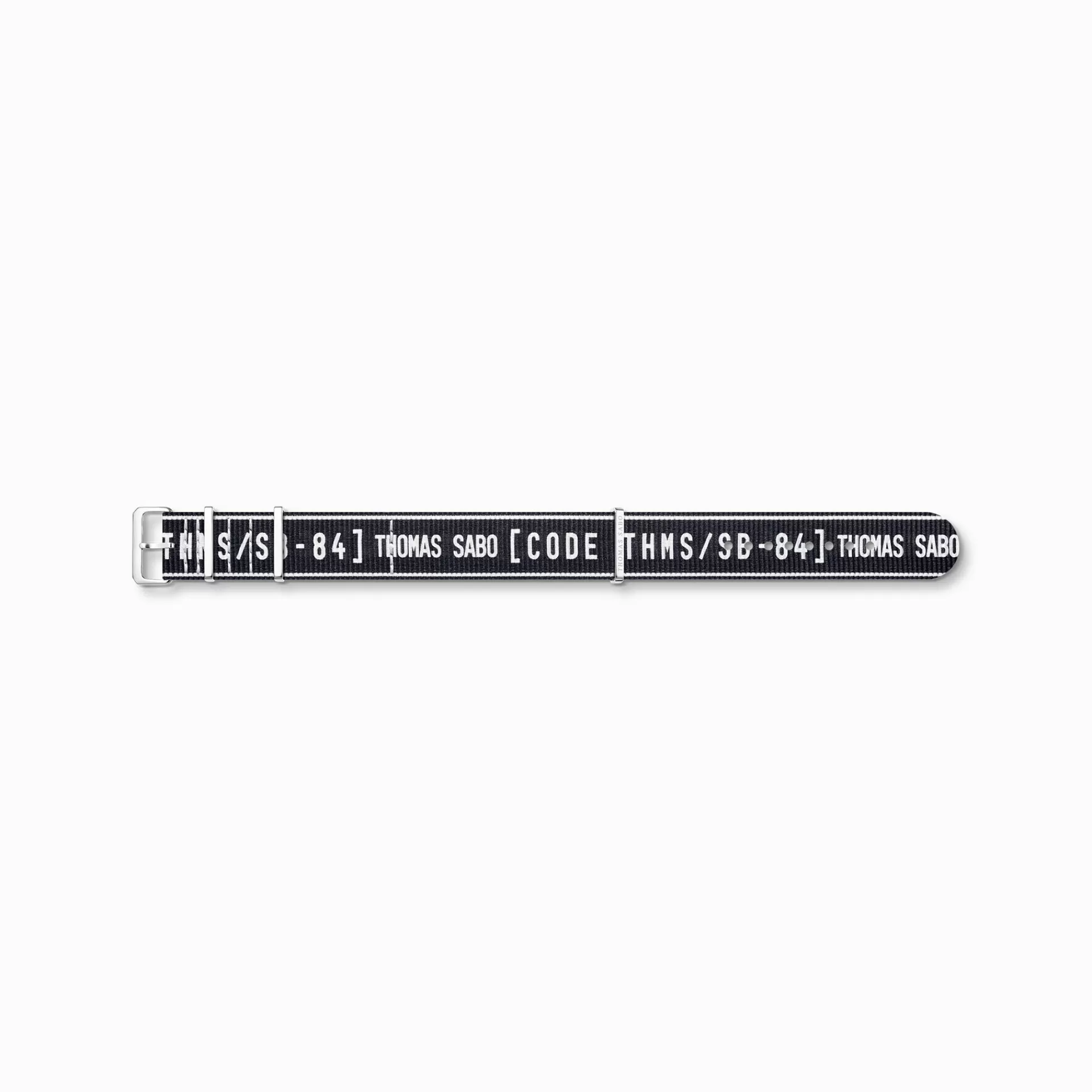THOMAS SABO Klockor | Klockor för damer<KLOCKARMBAND CODE TS NATO URBAN SVART svart, silverfargad, vit