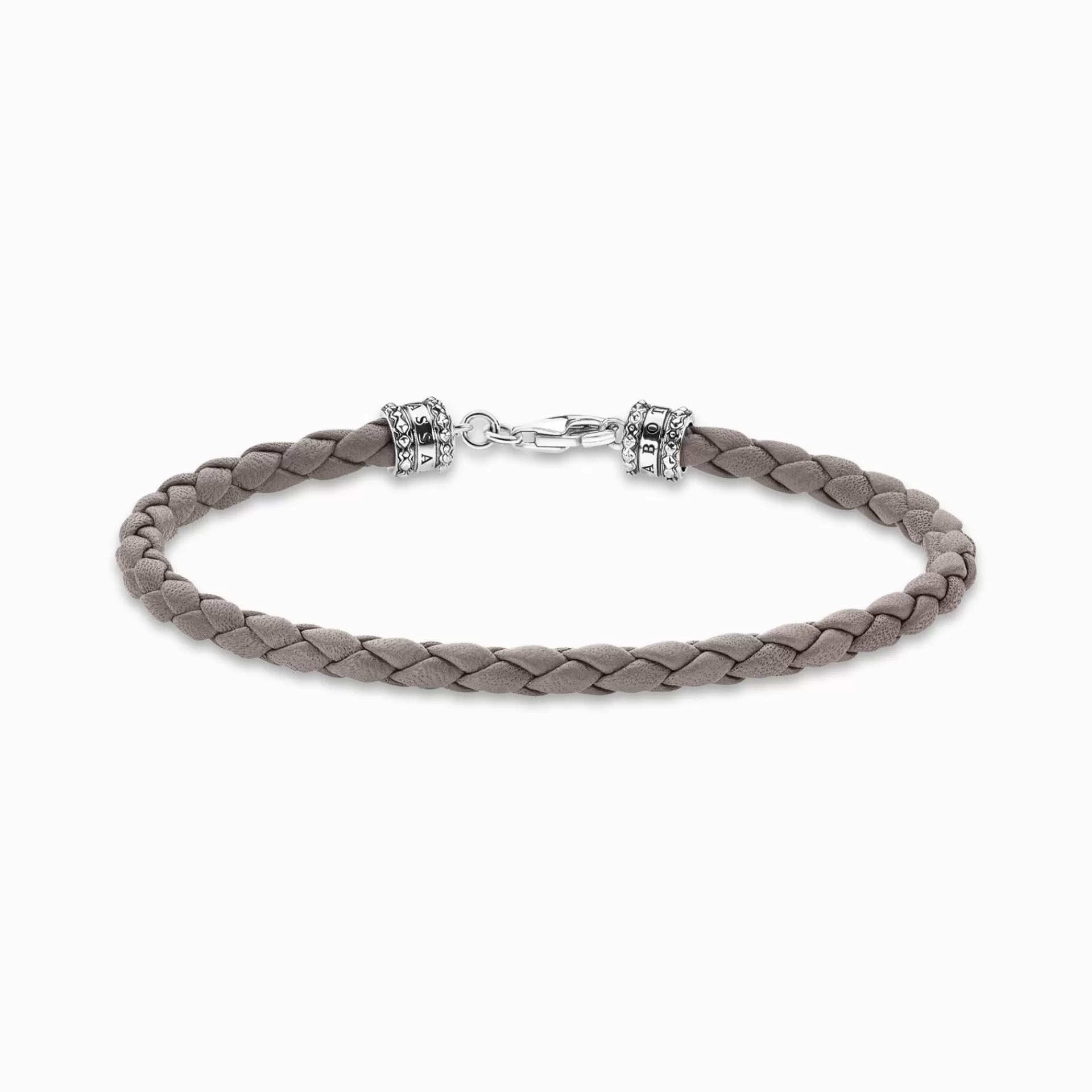 THOMAS SABO Armband | Armband<L&AUML;DERARMBAND GR&ARING; silverfargad, grå