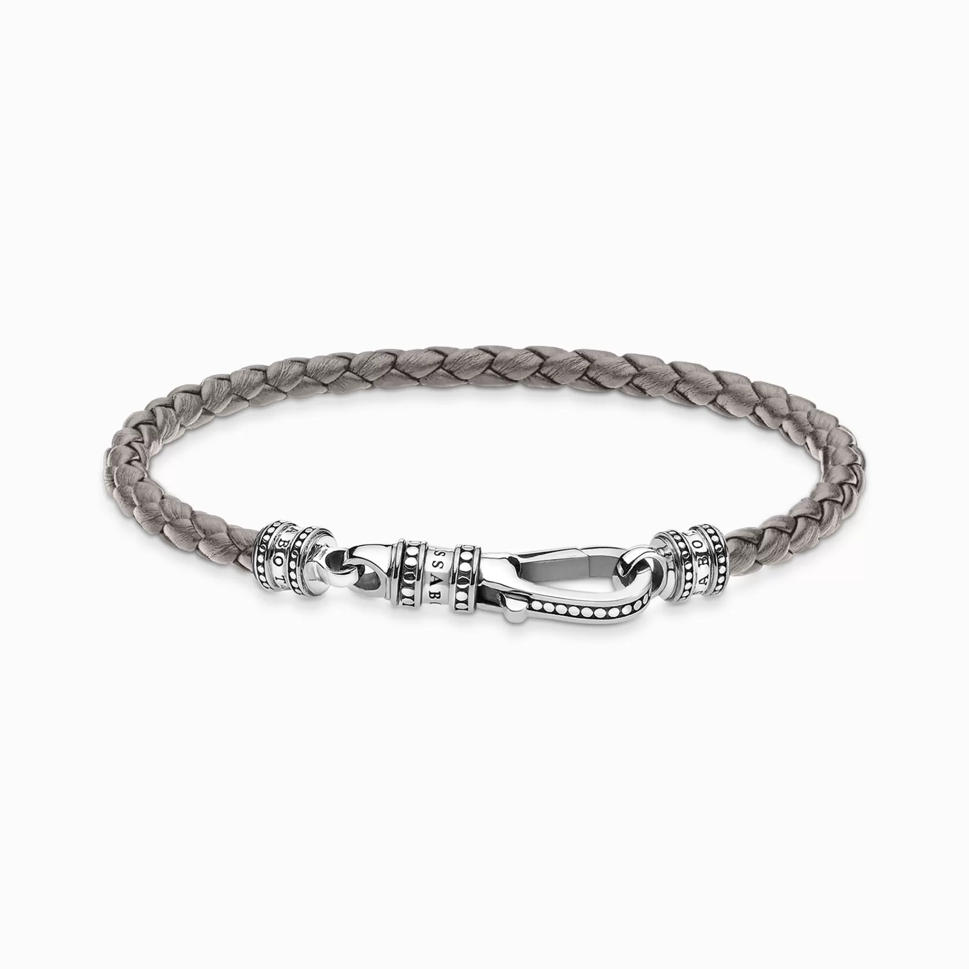 THOMAS SABO Armband | Armband<L&AUML;DERARMBAND GR&ARING; silverfargad, grå