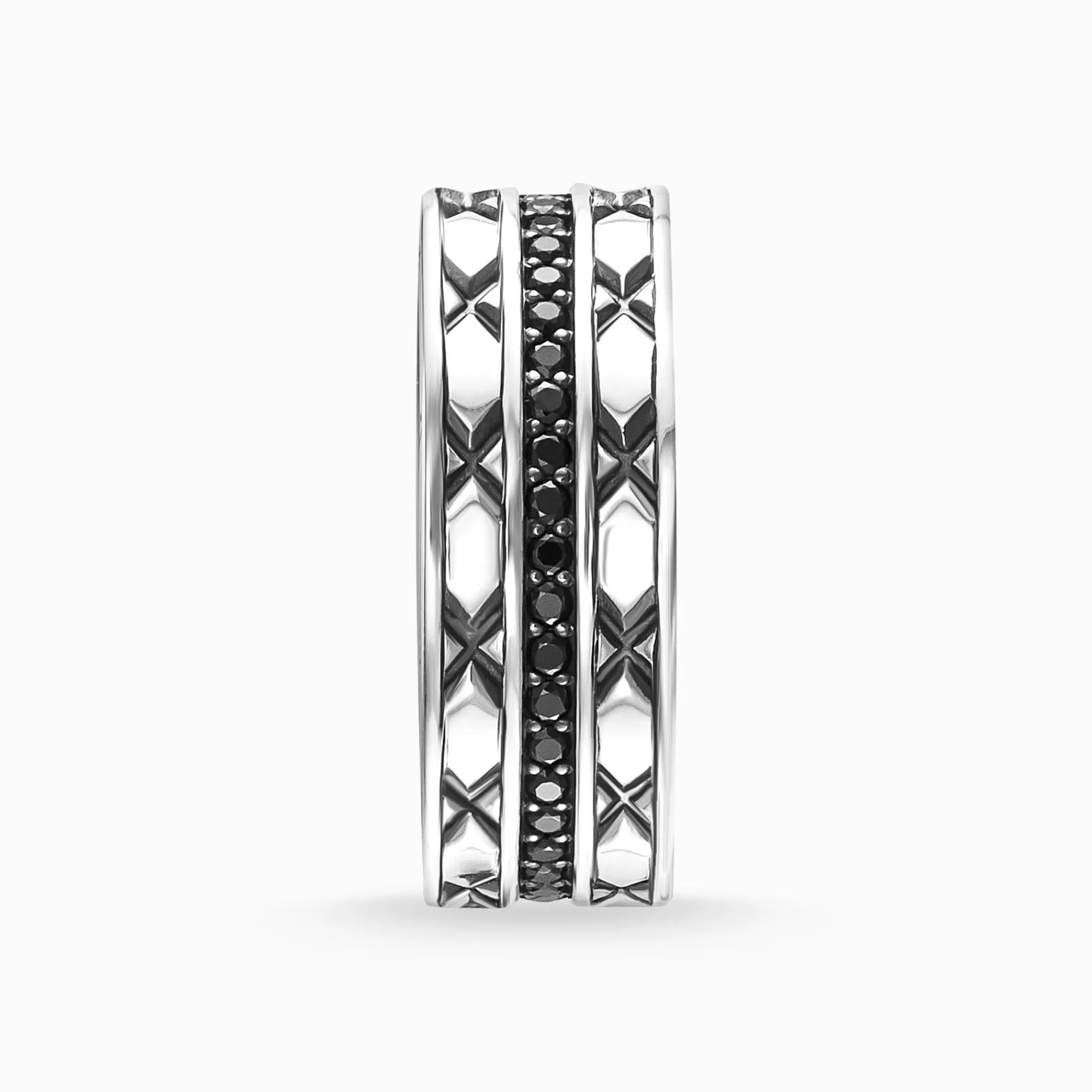 THOMAS SABO Gåvor till honom<RING ASIATISKA ORNAMENT svart, silverfargad