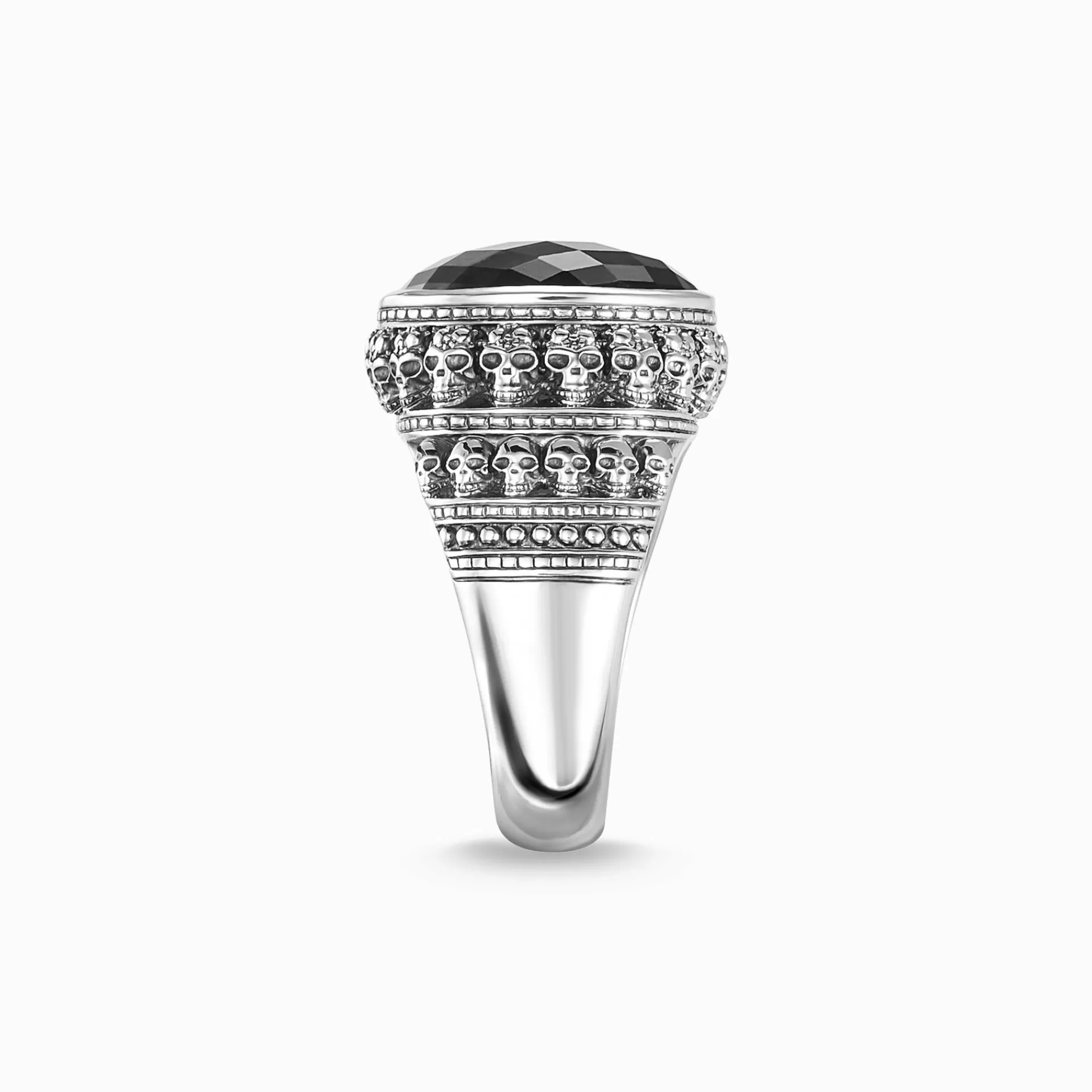 THOMAS SABO Ringar | Återvunnet 925 silver<RING D&OUML;DSKALLE svart, silverfargad