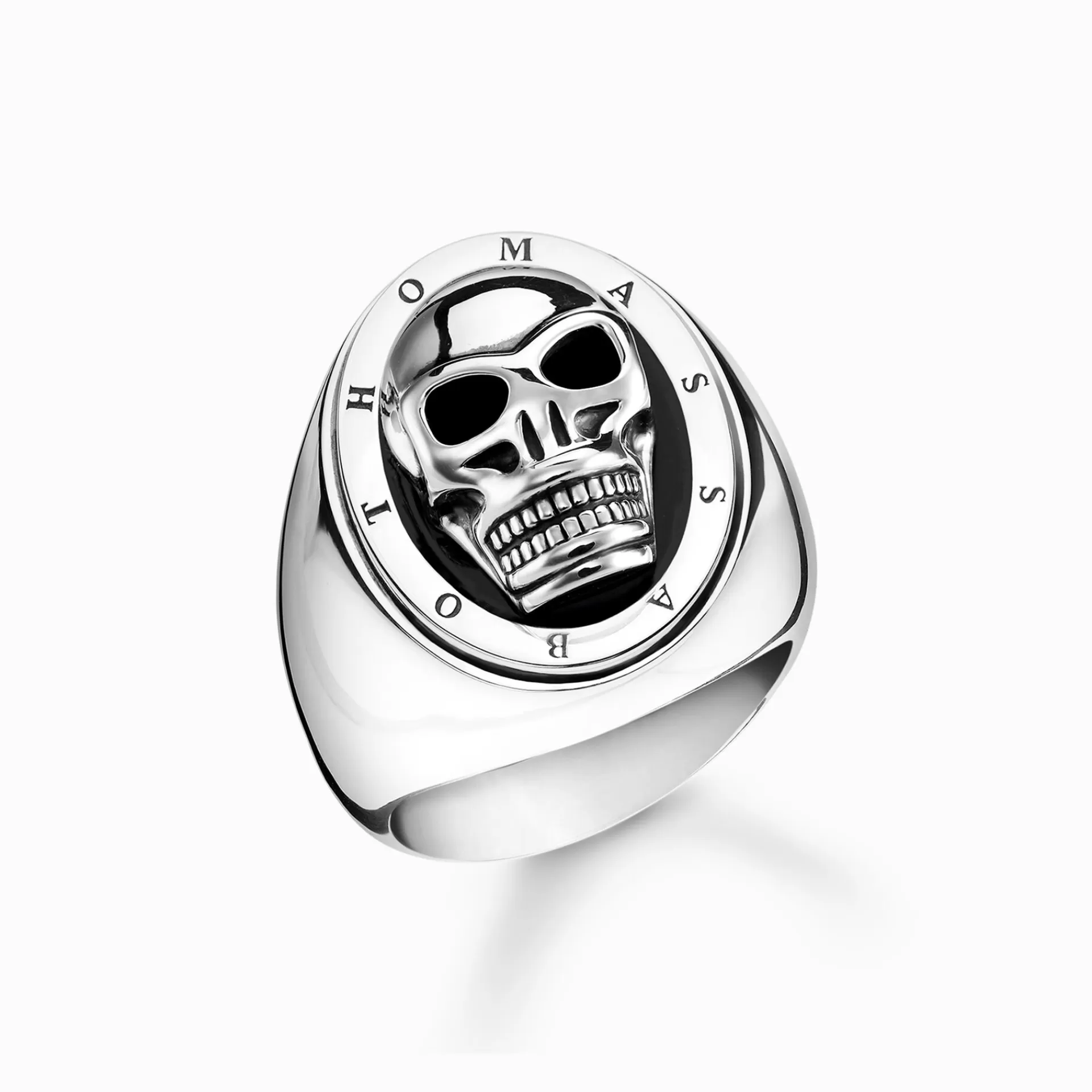 THOMAS SABO Ringar | Återvunnet 925 silver<RING D&OUML;DSKALLE svart, silverfargad