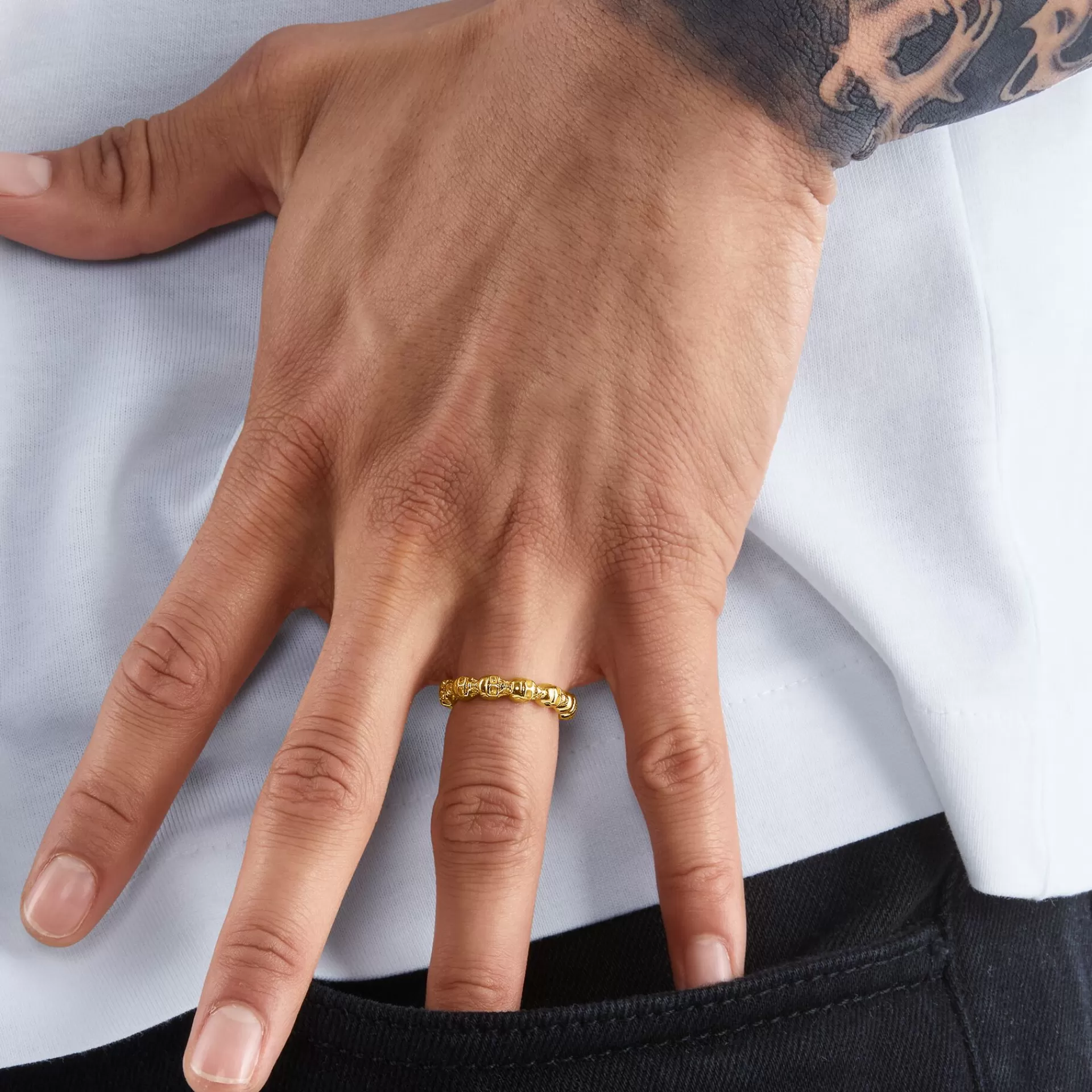 THOMAS SABO Ringar | Ringar<RING D&OUML;DSKALLE GULD gult guldfargad