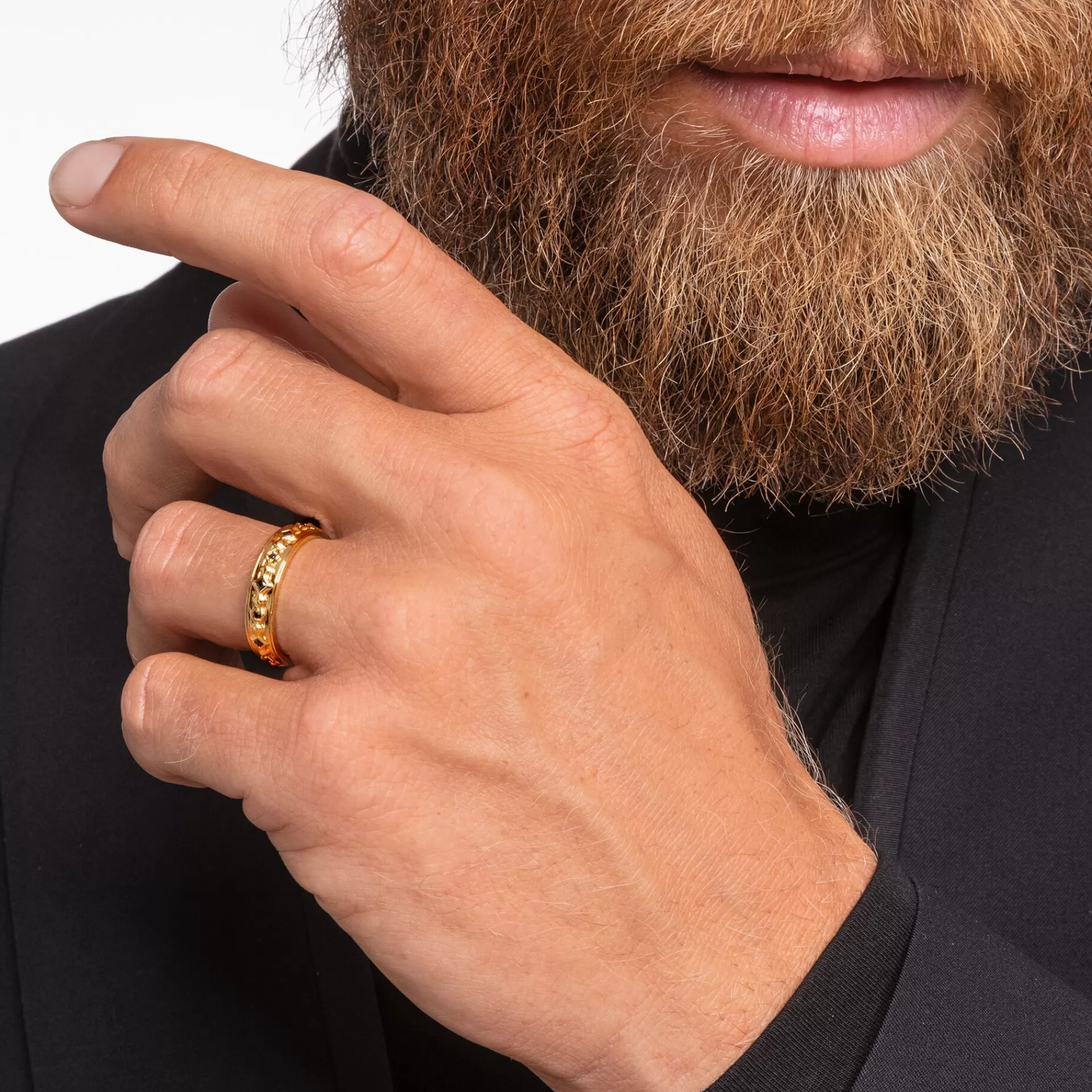 THOMAS SABO Ringar | 18K plätering<RING SVARTA STENAR GULD gult guldfargad, svart