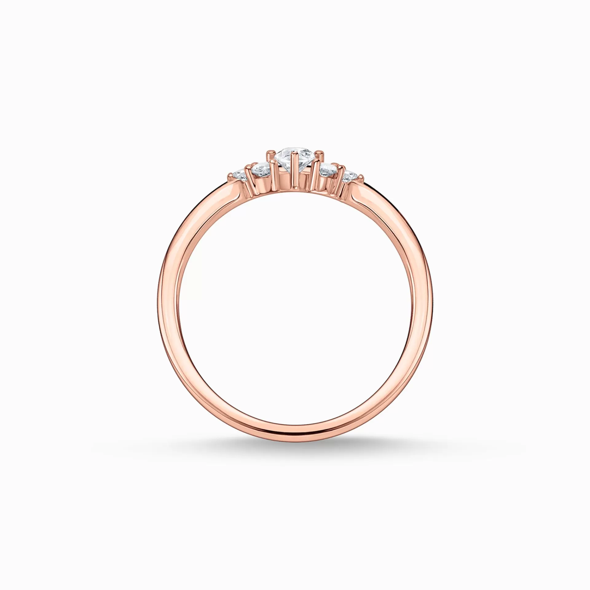 THOMAS SABO Ringar | 18K roséguldplätering<RING VINTAGE VIT STENAR ROS&EACUTE;GULD vit, roséguldfargad