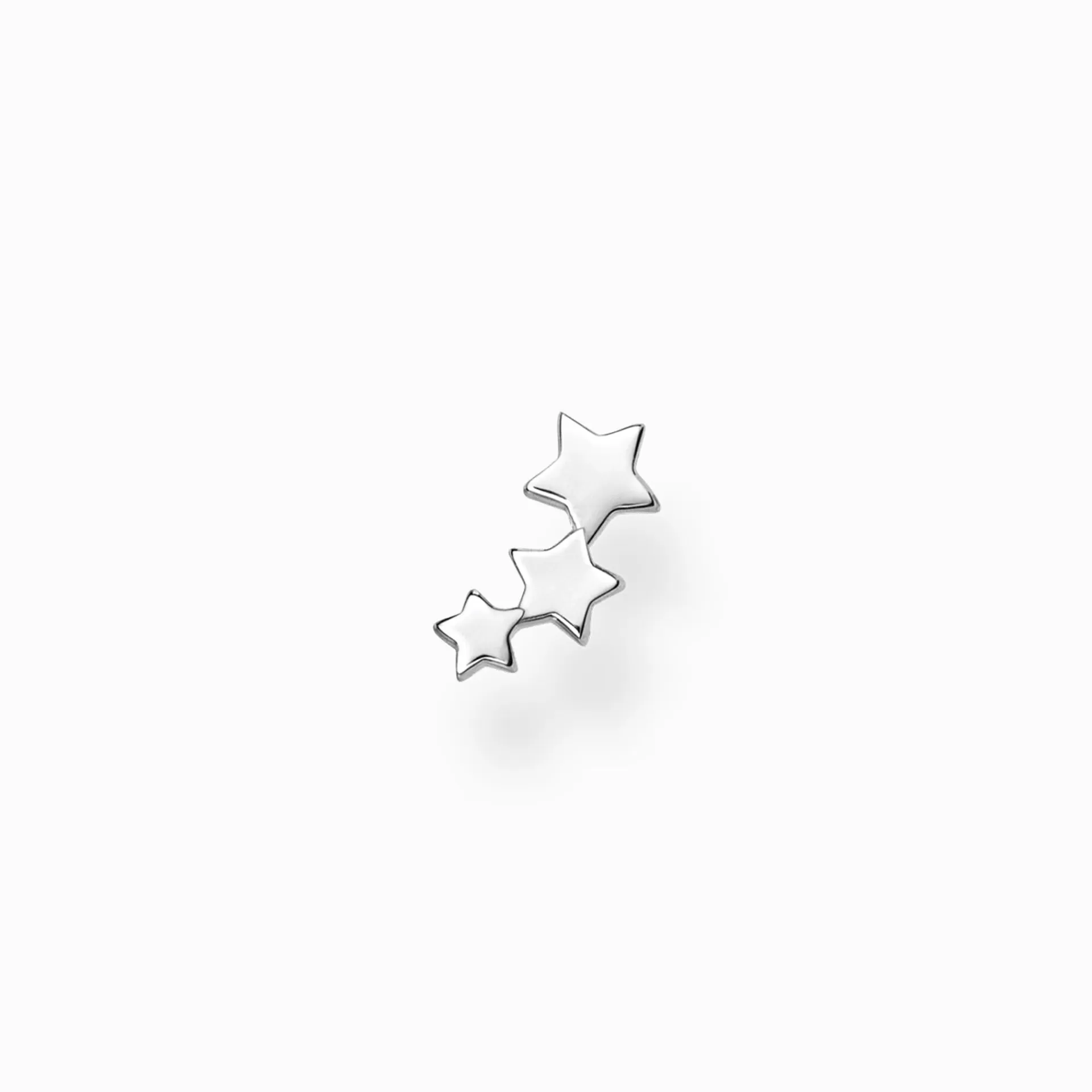 THOMAS SABO Stiftörhängen | Återvunnet 925 silver<STIFT&OUML;RH&AUML;NGEN INDIVIDUELLT STJ&AUML;RNA SILVER silverfargad