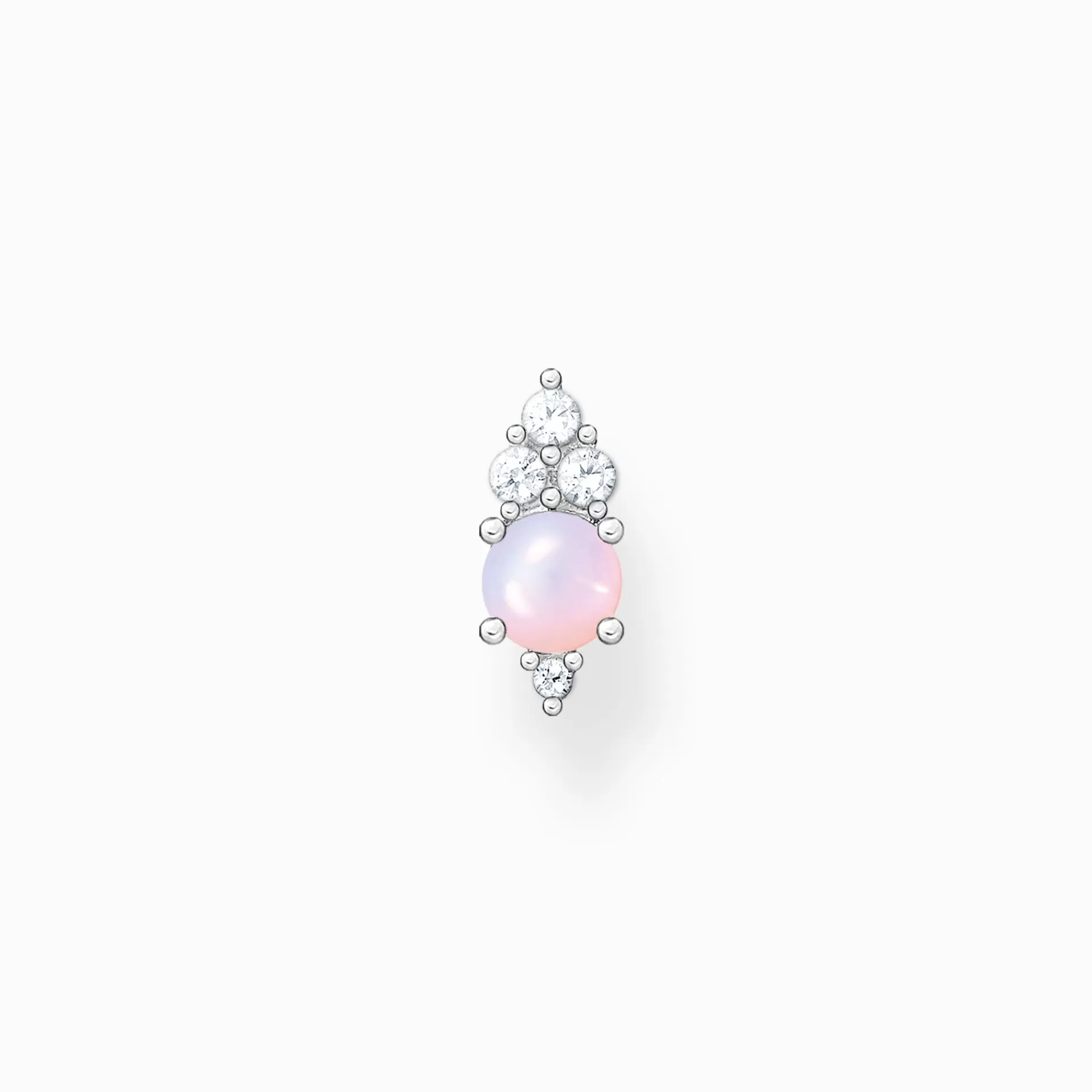 THOMAS SABO Stiftörhängen | Återvunnet 925 silver<STIFT&OUML;RH&AUML;NGEN INDIVIDUELLT VINTAGE OPALF&AUML;RGAD STEN ROSA SKIMRANDE silverfargad, vit, rosa, violett