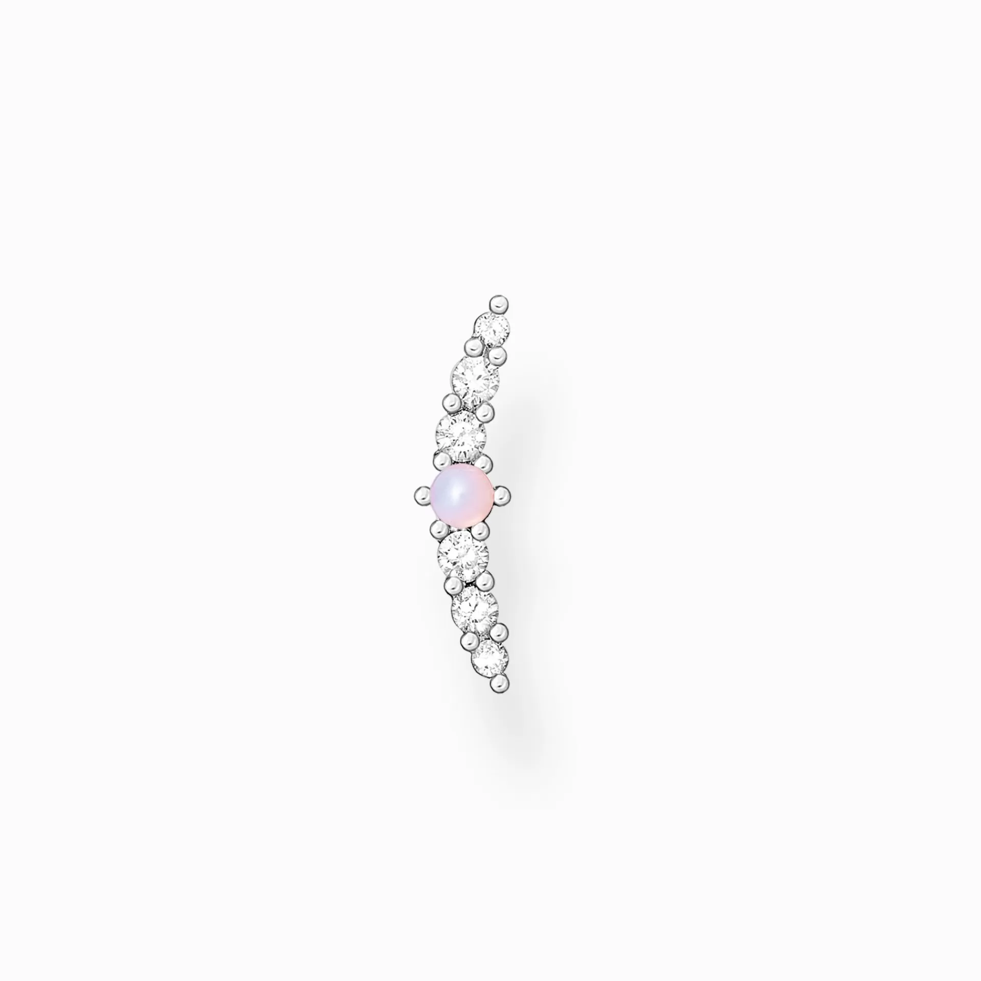 THOMAS SABO Stiftörhängen | Återvunnet 925 silver<STIFT&OUML;RH&AUML;NGEN INDIVIDUELLT VINTAGE OPALF&AUML;RGAD STEN ROSA SKIMRANDE silverfargad, vit, rosa, violett