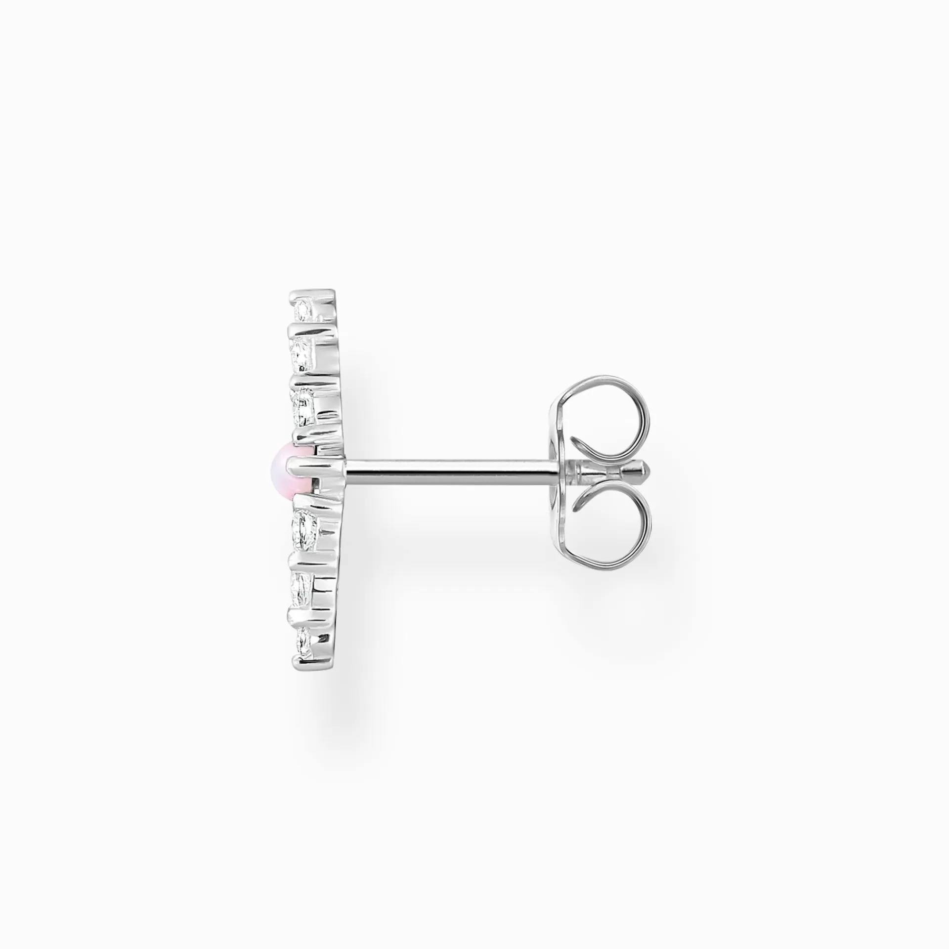 THOMAS SABO Stiftörhängen | Återvunnet 925 silver<STIFT&OUML;RH&AUML;NGEN INDIVIDUELLT VINTAGE OPALF&AUML;RGAD STEN ROSA SKIMRANDE silverfargad, vit, rosa, violett