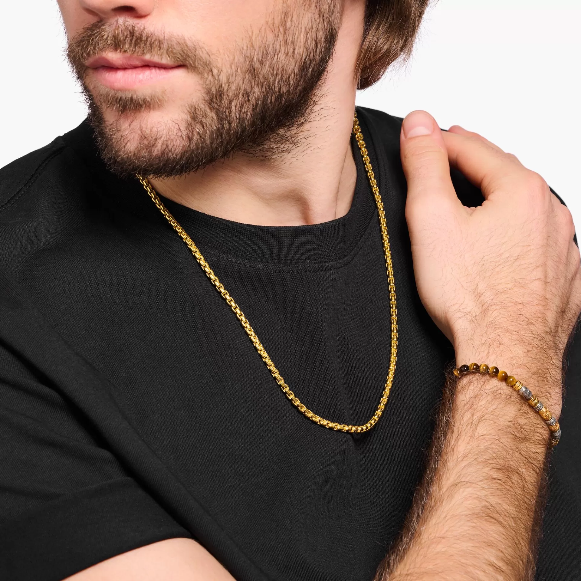 THOMAS SABO Halsband | 18K plätering<VENEZIA-KEDJA GULDPL&AUML;TERAD gult guldfargad